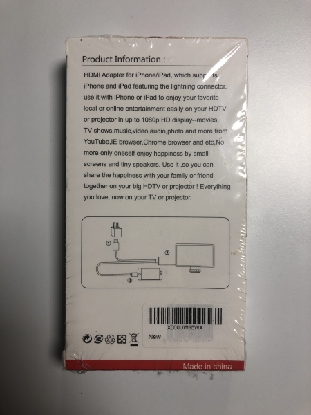 Câble Lightning vers HDTV - Adaptateur Apple pour connexion HDMI