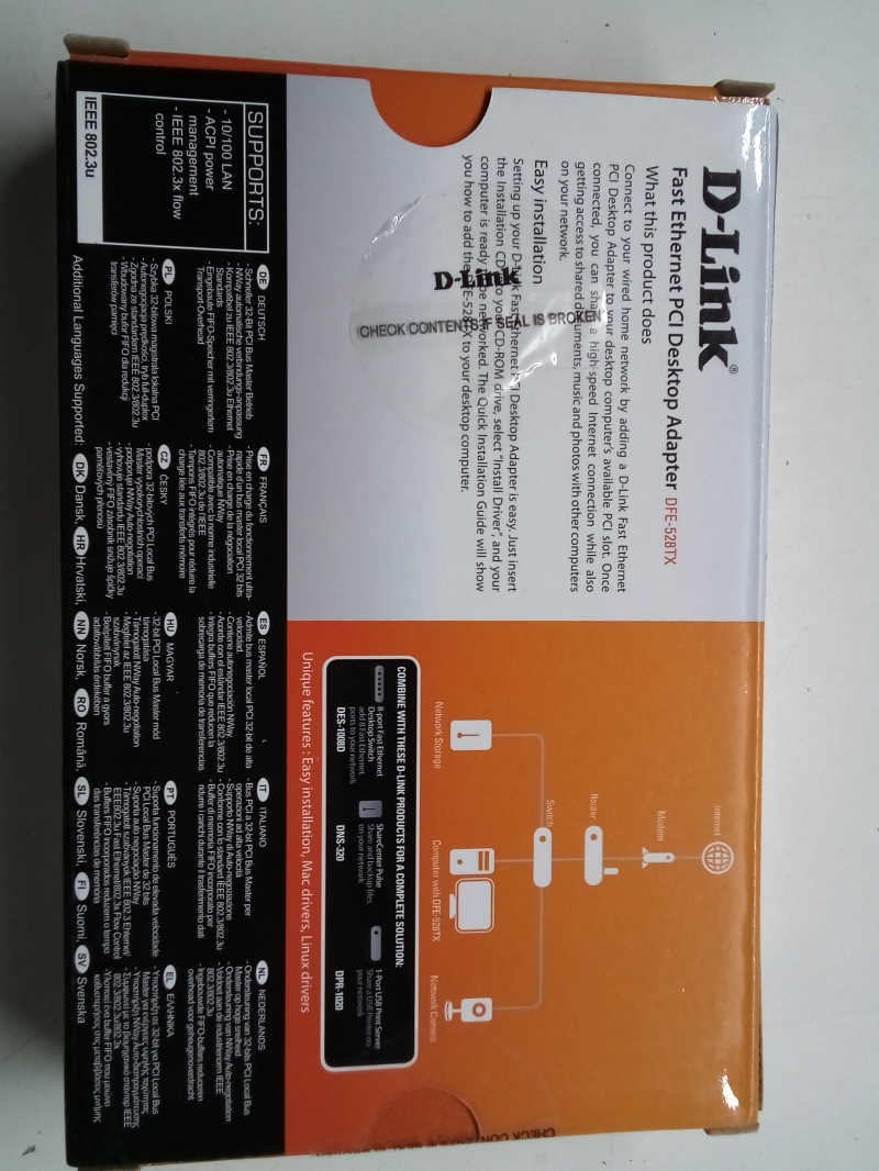 Carte réseau D-LINK RJ45 - Connectivité Ethernet pour ordinateur et réseau domestique