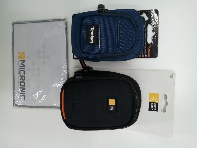 Lot 6 pochettes appareil photo compact + 1 chiffon pour objectif - Protection et entretien pour photographie