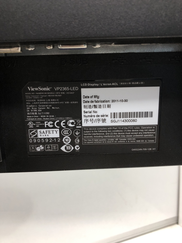 Écran ViewSonic VP2365-LED - 23