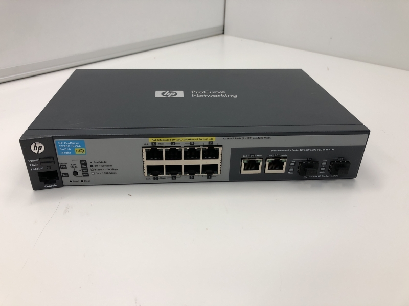 Switch HP ProCurve 2520-8G-PoE Géré L2 Gigabit Ethernet (10/100/1000) Connexion Ethernet, supportant l'alimentation via ce port (PoE)  - Alimentation 