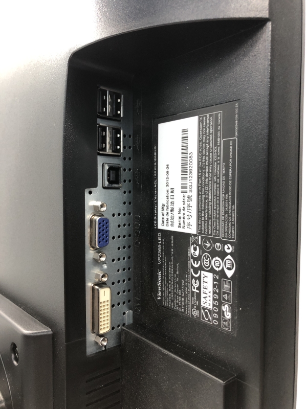 Écran VIEWSONIC VP2365-LED - 23 pouces Dalle IPS VGA DVI USB pour bureau et design graphique