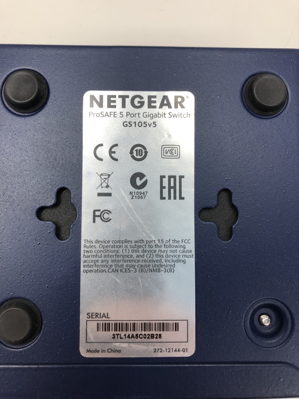 Switch NETGEAR Prosafe GS105 - 5xRJ45 Gigabit Ethernet Non manageables - Alimentation pour réseau domestique ou professionnel