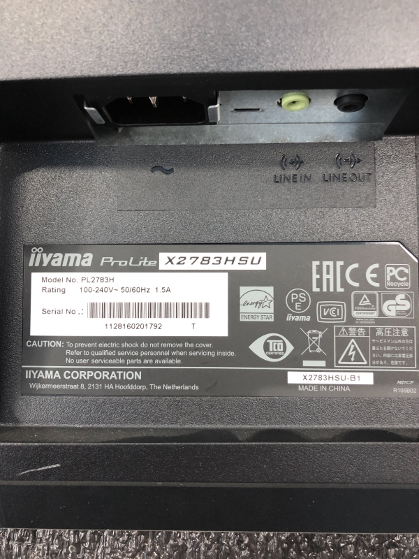 Écran IIYAMA ProLite X2783HSU-B1 - 27 pouces 1920 x 1080 TFT A-MVA Hub USB Audio HDMI DVI-D VGA pour bureau