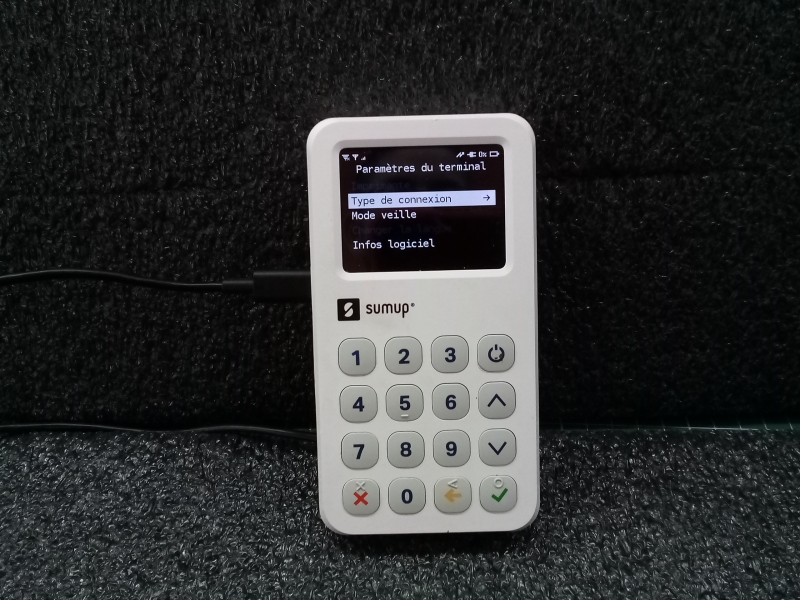 Terminal de paiement Appareil à carte bleue portable SUMUP 3G+ TPE - Impression ticket USB-C pour transactions