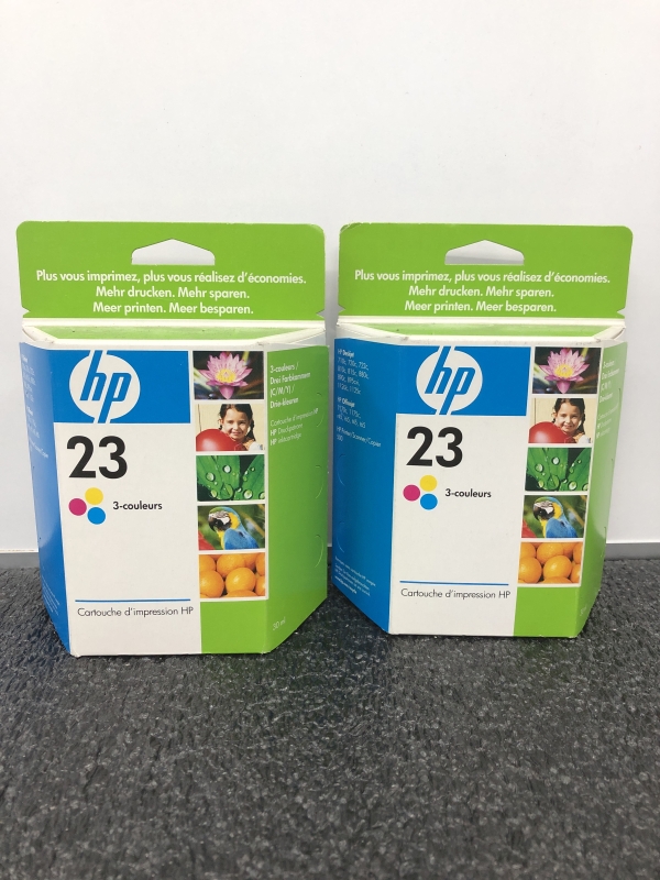 Cartouche d'encre HP 23 - 2 couleurs, compatible imprimantes HP DeskJet et OfficeJet