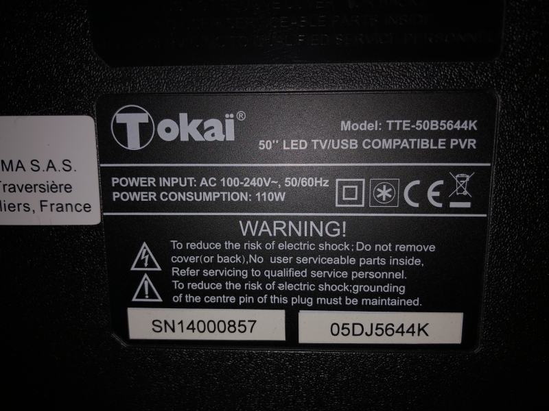 TV TOKAI - 127 cm 50