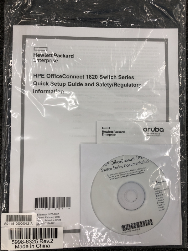 Switch HP ARUBA J9979A - HPE OfficeConnect 1820 8G - 8 Ports RJ45 Manageable pour Réseau Bureau