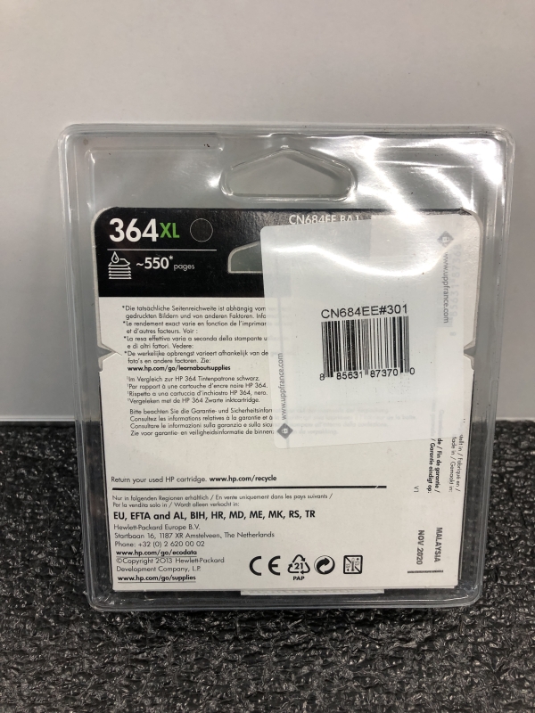 Cartouche encre imprimante HP 364 XL Noir - Haute capacité pour imprimantes HP compatibles