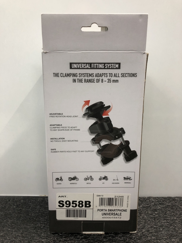 Support étanche Smartphone - GIVI - Fixation pour Scooter moto vélo - Dimensions intérieures: 81x160 mm - Housse de pluie - Boite -  Réglable 360°