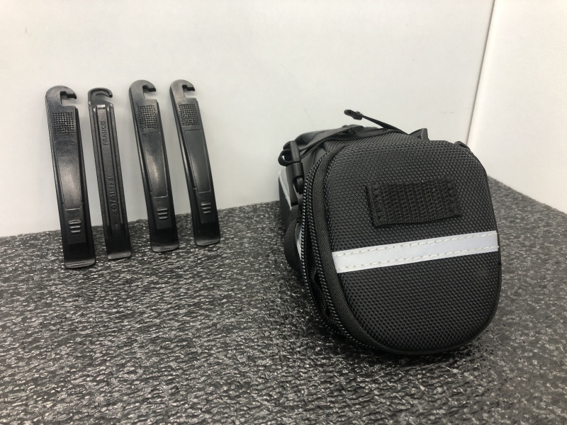 Trousse rangement vélo HOMMIE + 4 cuillères à pneu - Accessoires réparation vélo