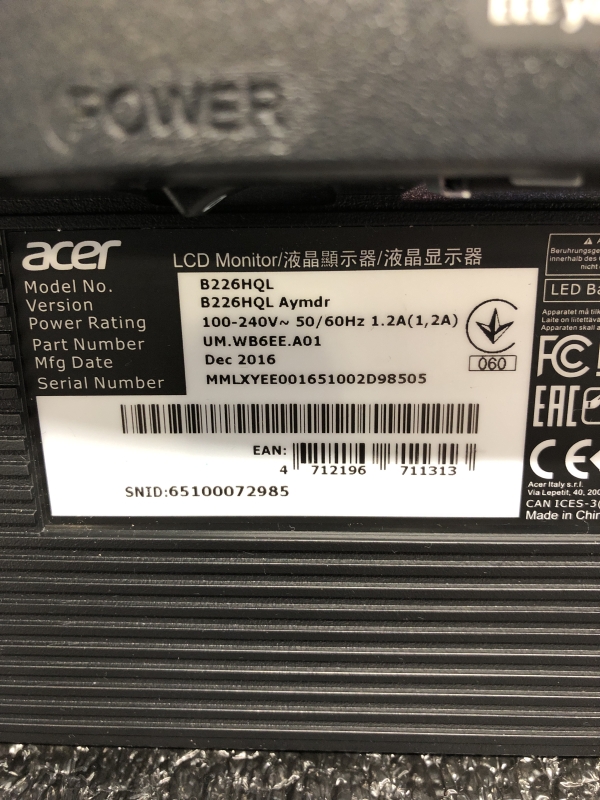 Écran PC Acer B226HQLAymdr 21.5