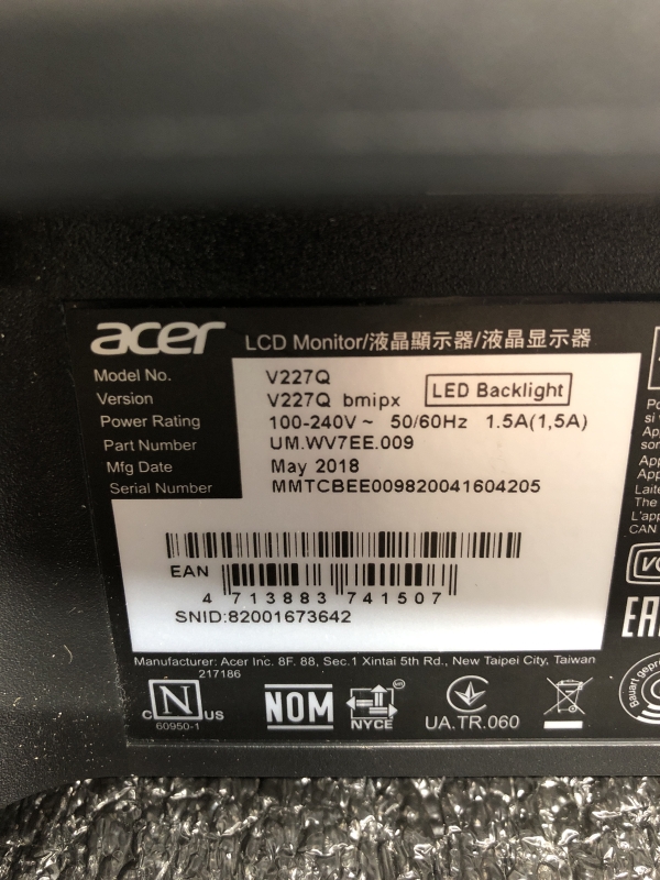 Écran ACER B227Qbmipx - 21.5