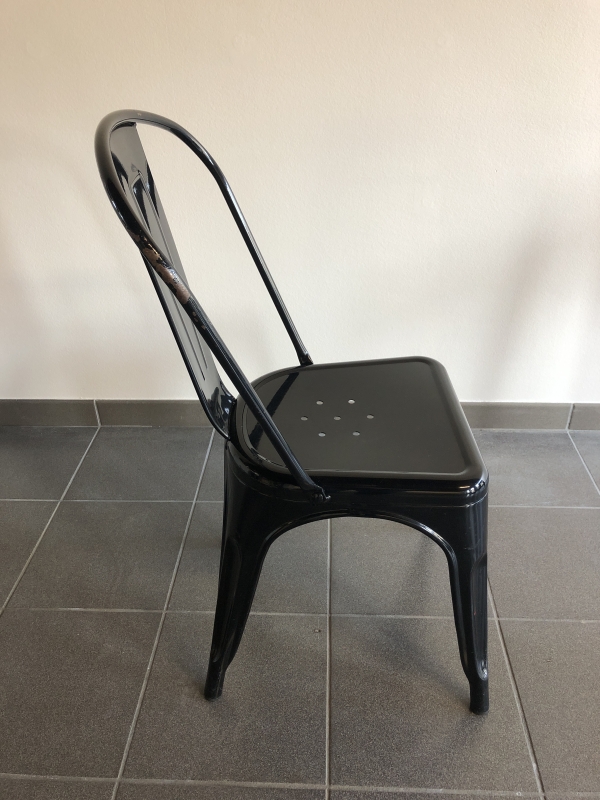 Chaise Design Industriel Noir - Élégance Contemporaine et Confort