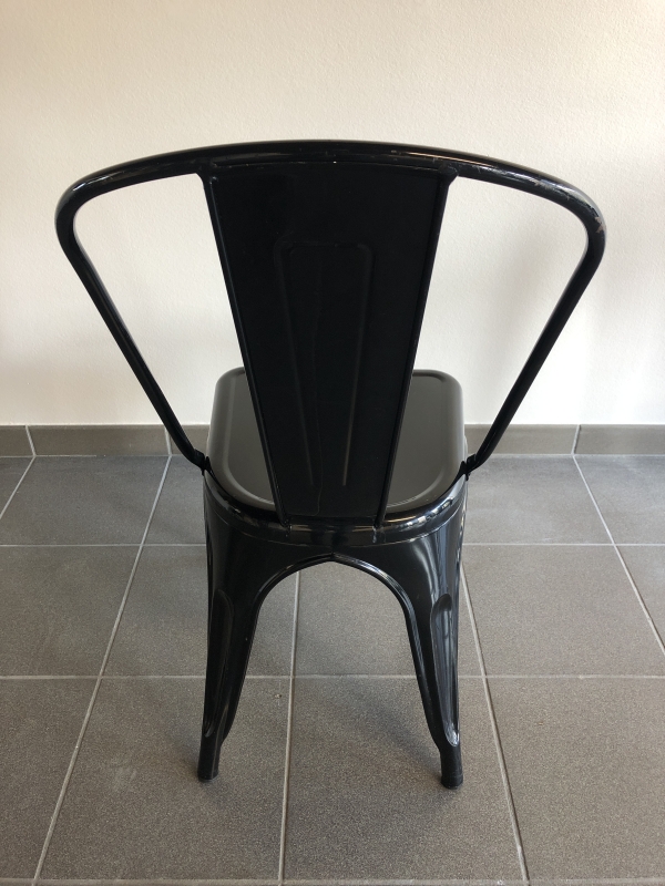 Chaise Design Industriel Noir - Élégance Contemporaine et Confort