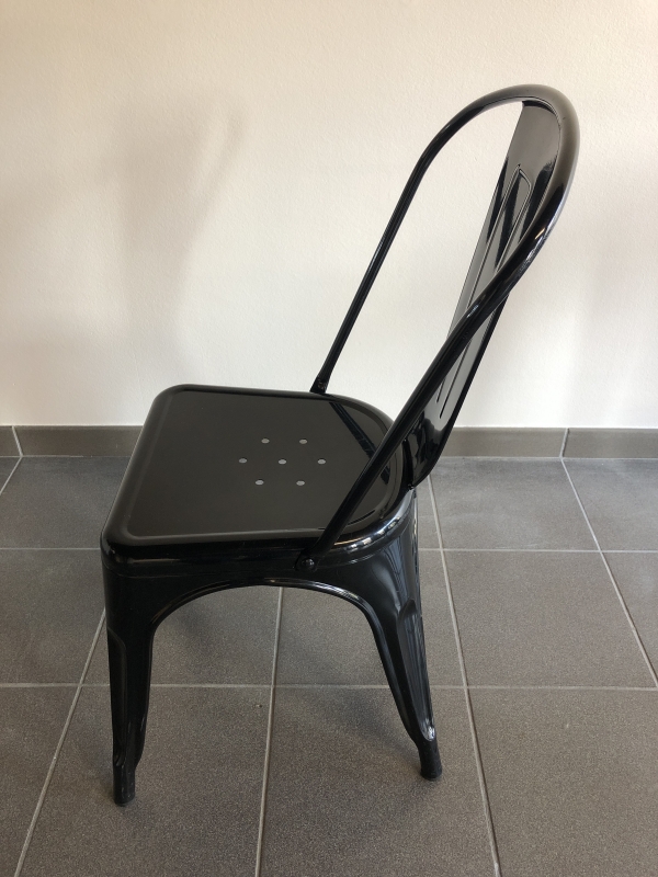 Chaise Design Industriel Noir - Élégance Contemporaine et Confort