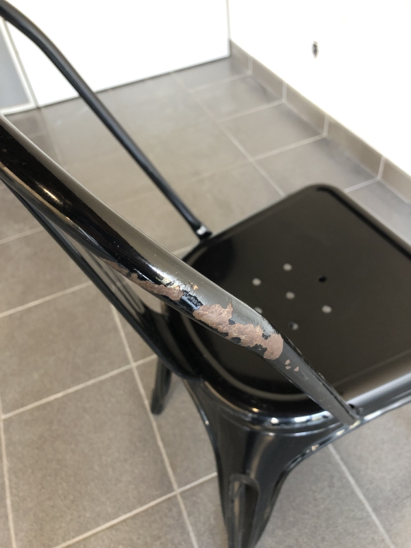 Chaise Design Industriel Noir - Élégance Contemporaine et Confort