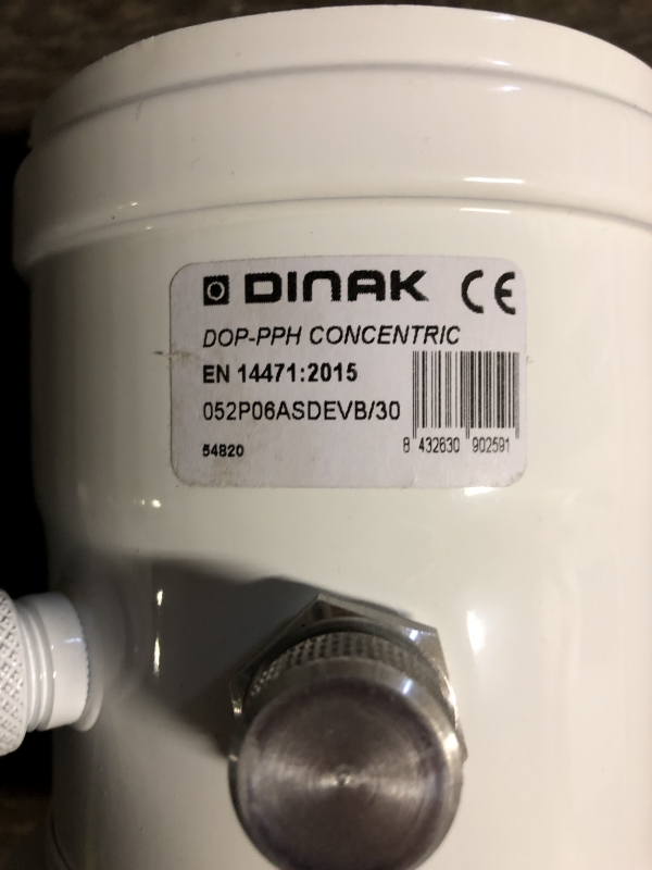 Tube raccord chaudière DINAK PPH CONCENTRIC - Conduit de fumée concentrique pour système de chauffage