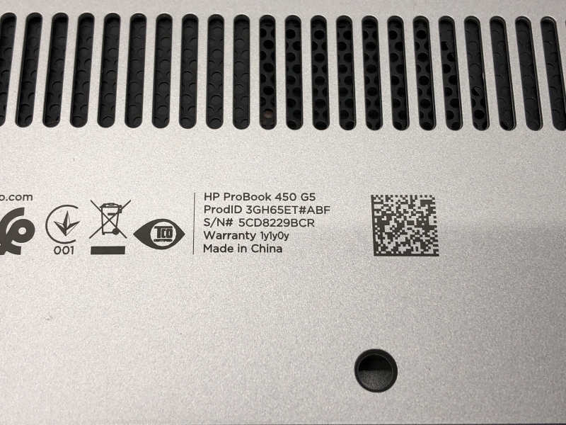 Ordinateur PC Portable HP ProBook 450 G5 - 15.6