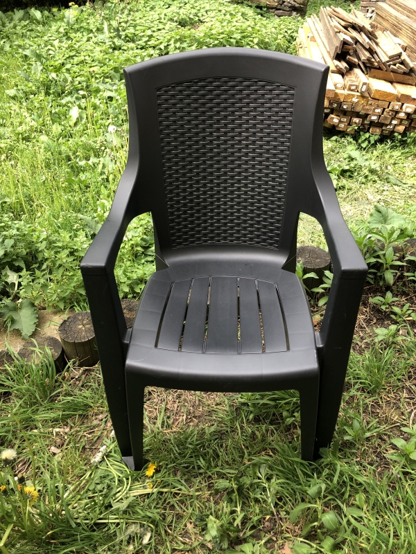 Chaise de jardin imitation rotin noire - Confort et style extérieur 