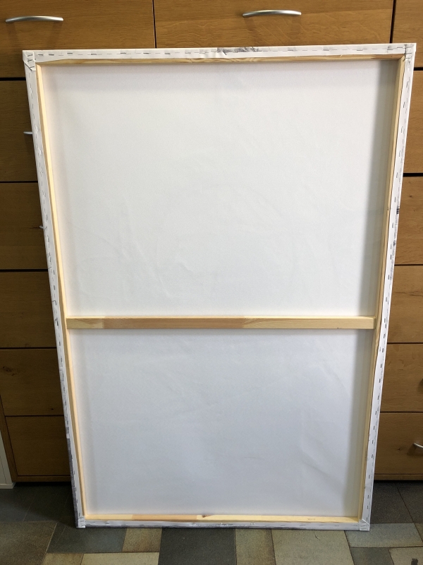 Toile abstraite noir et blanc, grand format