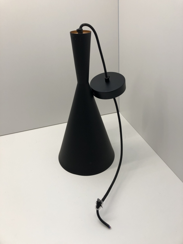 3 Lampes suspendues noires 