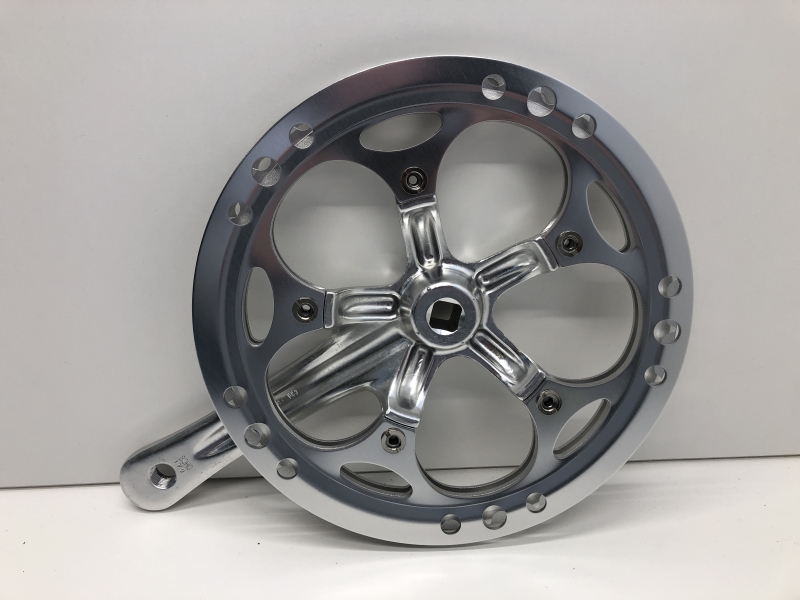 pédalier STURMEY ARCHER - 54 dents double protège chaine - Bielles en aluminium forgé anodisé