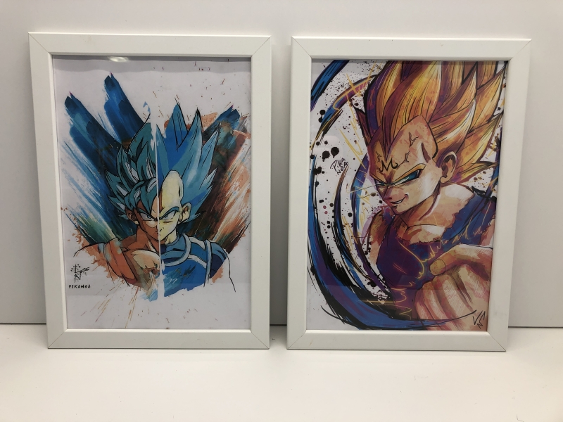 Lot de 7 cadres décoratifs MANGA - Affiche imprimée 24x33 cm pour décoration murale