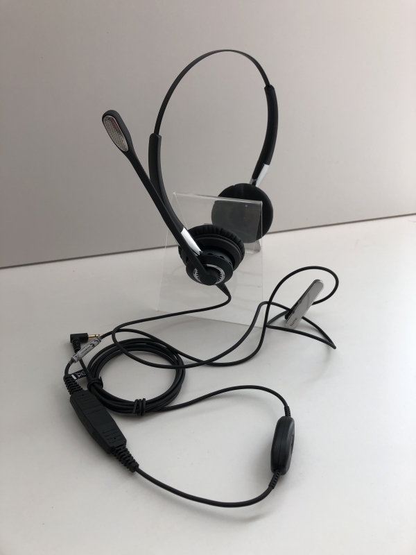 Casque JABRA BIZ 2400 II QD Duo filaire - Micro antibruit, Connecteur QD, pour centre d'appels