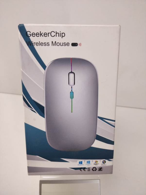 Souris sans fil - GEEKERCHIP - Grise - Boite d'origine - Câble de charge - Bluetooth et récepteur