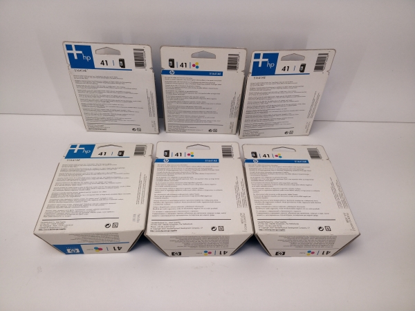 Lot de 6 Cartouches d'Encre HP 41 Couleur - Compatibles avec Imprimantes HP pour Impression