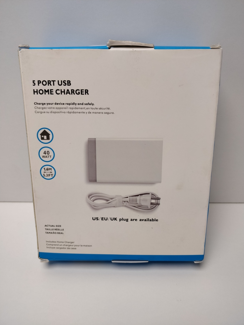 Chargeur USB 5 ports - 40W - Adapté pour Smartphones et Tablettes